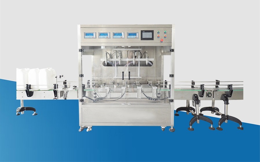 熱烈歡迎！全自動稱重式食用油灌裝機蒞臨指導(dǎo)工作